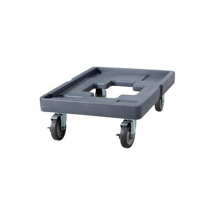 Dolly with strap for insulated table pan carrier 1/1 size 1-compartment, durable frame, smooth casters, secure transport, adjustable strap, ideal for catering, delivery, and foodservice use