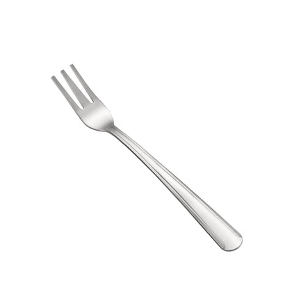 Dominion Oyster Fork 18/0 medium weight, 5-5/8 inches, durable stainless steel with a polished finish. Perfect for seafood, oysters, and shellfish in restaurants, cafes, or home dining.