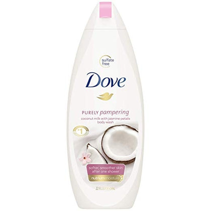 Dove Coconut & Jasmine Body Wash offers a calming cleansing experience that pampers both your skin and your senses. Infused with the delicate scent of jasmine petals and the nourishing touch of coconut milk, this sulfate-free body wash is crafted with mild cleansers that help your skin retain its natural moisture. Enriched with skin-natural moisturizers, it delivers nourishment deep beneath the surface, leaving skin softer, smoother, and visibly healthier after just one shower.