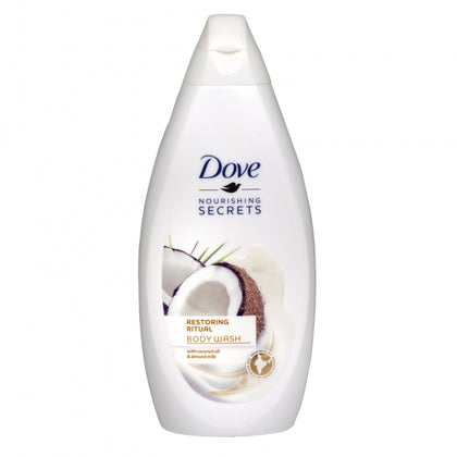 Dove Restoring Ritual Body Wash is inspired by traditional Indian beauty rituals that focus on deep nourishment and natural ingredients. This creamy formula blends coconut oil and almond milk to restore dry, dull skin and leave it feeling soft, smooth, and deeply cared for after just one shower. With Dove’s signature ¼ moisturizing cream, this body wash delivers long-lasting hydration while wrapping you in a warm, comforting scent.