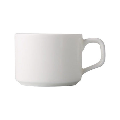 Durable 3.5oz Stacking Cup A.D., perfect for espresso, tea, or small beverages. Space-saving, microwave- & dishwasher-safe. Sleek design for home, café, or restaurant use.