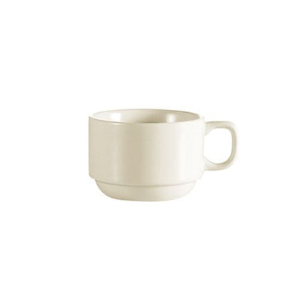 Stylish 7oz ceramic stacking cup with a 3.25