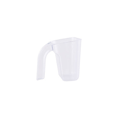 Durable food-safe scoop fits 100 cup (6.3 gallon) ingredient bins. Ideal for measuring and transferring dry goods in commercial kitchens. Lightweight and easy to clean for efficient use.