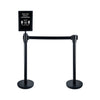 Durable stanchion and sign set with 