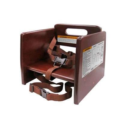 Durable wooden booster seat made from high-quality mahogany, 10-7/8