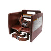 Durable wooden booster seat made from high-quality mahogany, 10-7/8