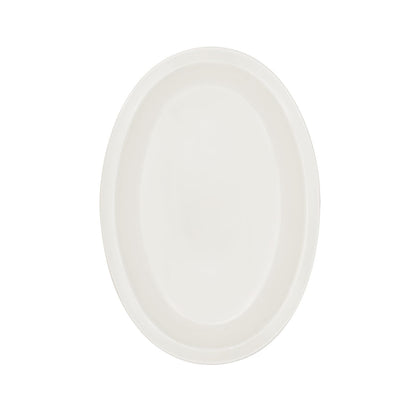 Dwight Oval Platter N.R. IV 13.25 inch, chip-resistant, stackable, microwave and dishwasher safe, perfect for large entrées, appetizers, or elegant plating in home or commercial settings