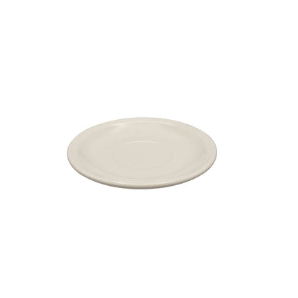 Dwight Saucer for 7.5oz Dwight Cup Short IV, 3.75 inch, chip-resistant, stackable, microwave and dishwasher safe, ideal for coffee, tea service, and holding small condiments or treats