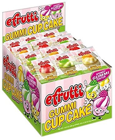 E Frutti Gummi, Cupcake Spongy Gummy Candy Party Treats Display 0.28oz