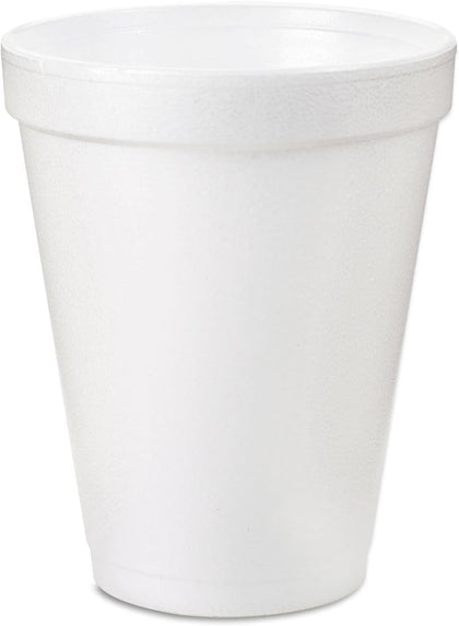 EcoQuality 6 oz white foam insulated disposable drinking cup