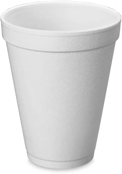 EcoQuality 8 oz white foam insulated disposable drinking cup