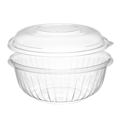 Dart 32oz Clear PET Plastic Round Disposable Bowl with Dome Lid