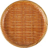 round bamboo grove plate wooden brown serving platter for food presentation