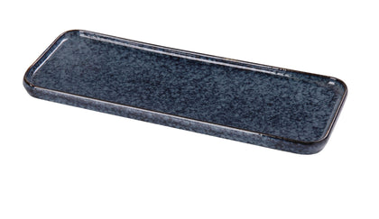 This Rectangular Plate is a stylish and functional addition to any dining setting. Made from high-quality porcelain with a sleek glaze finish, this rectangular plate features an elegant blue star pattern that enhances food presentation. Its rolled edge design adds a sophisticated touch while helping to prevent spills. Designed for versatility, this plate is ideal for serving appetizers, entrees, and desserts. High quality and affordable restaurant dinnerware.