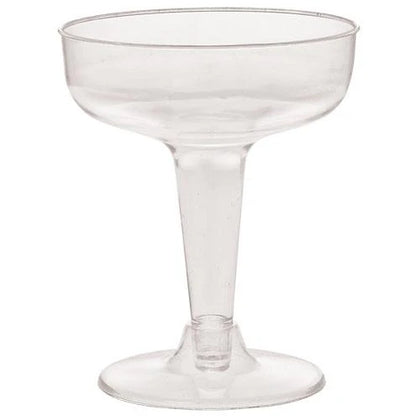 Set of two 4 oz. champagne cups, perfect for serving champagne, prosecco, or sparkling wine. Elegant glassware with a timeless design, ideal for weddings, celebrations, and special occasions