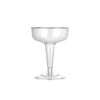 Elegant 4oz Champagne Cup Stemware (2-Piece), disposable and stylish. Ideal for weddings and parties. Perfect for serving sparkling wine, prosecco, or cocktails. Lightweight, durable, and easy to use.