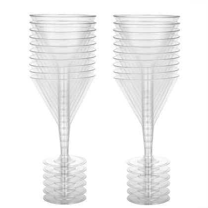 Elegant 7oz Martini Stemware, perfect for serving martinis and cocktails at weddings, parties, and events. Crystal-clear, durable, and disposable glassware for a high-end, hassle-free experience.