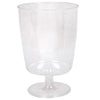 Elegant 8oz Footed Wine Stemware with a clear, glass-like design. Perfect for weddings, parties, and events. Disposable, sturdy, and stylish, ideal for serving wine with effortless sophistication.