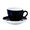 Cobalt blue porcelain cup & saucer set 7.5oz, elegant & durable. Perfect for coffee, tea, or espresso. Microwave & dishwasher safe. Ideal for home, café, or restaurant use. Stylish and timeless design.