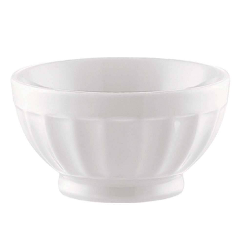 Elegant Latte Bowl Porcelain White 18oz (5 1/4