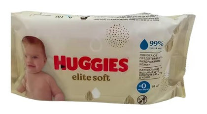 Huggies Baby Wipes Elite Soft, 56 count pack of 10, gentle and hypoallergenic wipes for baby’s sensitive skin.
