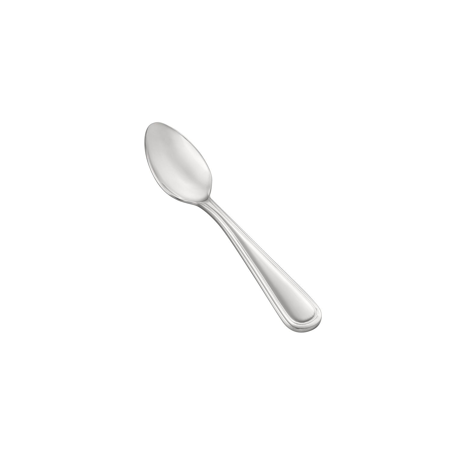 Elite Demitasse Spoon 18/8 Extra Heavyweight, 4 5/8 inch stainless steel, mirror-polished, rust-resistant, small sleek design, case of 25 dozen for cafes, restaurants, and catering services