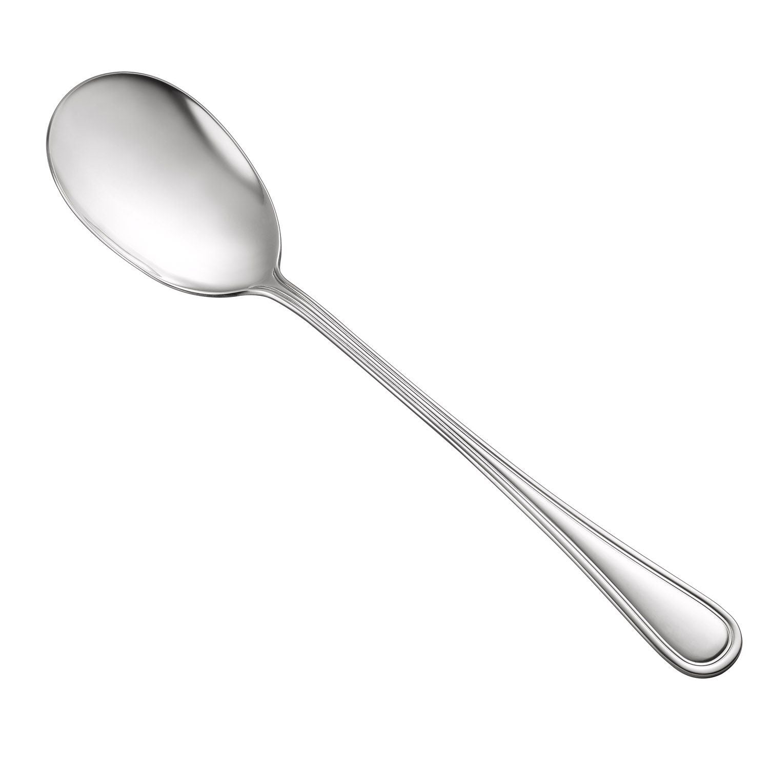 Elite Solid Spoon 18/8 Stainless Steel Extra Heavyweight, 11-1/2 inch, deep bowl, mirror-polished, rust-resistant, case of 10 dozen for restaurants, hotels, catering, and banquet halls
