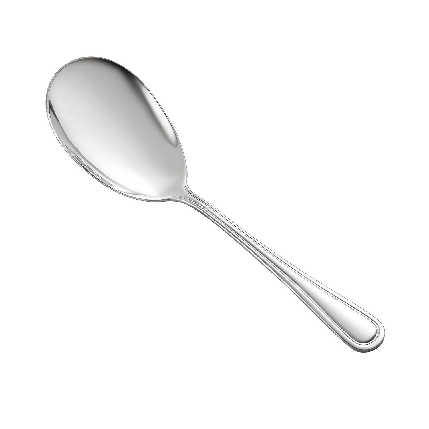 Elite Solid Spoon 18/8 Stainless Steel Extra Heavyweight, 9 inch deep bowl, mirror-polished, rust-resistant, case of 10 dozen for restaurants, hotels, banquets, and catering services