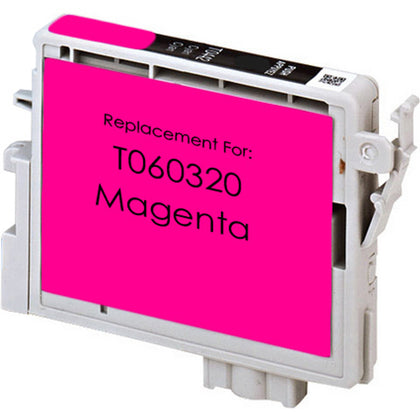 Compatible Epson T060320 Magenta Ink Cartridge, 450 pages, for Stylus C88 printer.