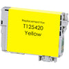T125420 Yellow Ink Cartridge compatible with Epson Stylus NX125, NX127, NX130, NX230, standard yield 385 pages.