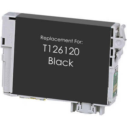 T126120 Black Ink Cartridge compatible with Epson Stylus NX330, NX430, WorkForce 435, 520, high yield 740 pages.