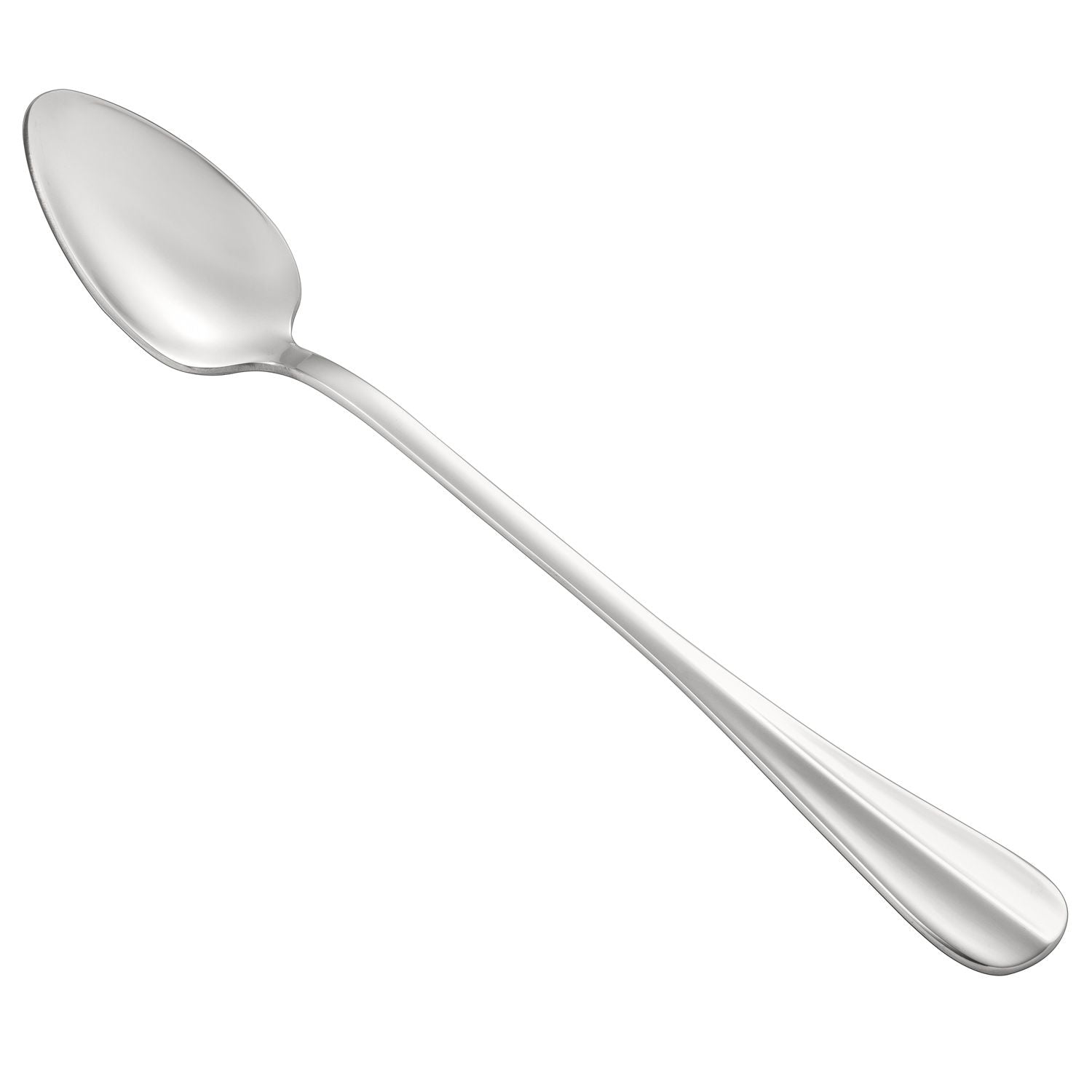 Exquisite Iced Tea Spoon 18/8 Extra Heavyweight, 7 3/8 inch, mirror-polished stainless steel, rust-resistant, long handle, case of 25 dozen for restaurants, hotels, and catering use