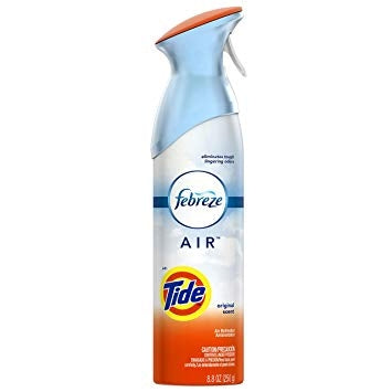 Febreze AIR Freshener in Tide Original brings the classic, clean scent of freshly washed laundry into every room of your home. Using OdorClear Technology, it eliminates air odors without simply masking them, leaving behind a light and refreshing fragrance inspired by Tide. Designed with a 100% natural propellant, it's safe to use around cats and dogs (not recommended around birds). 