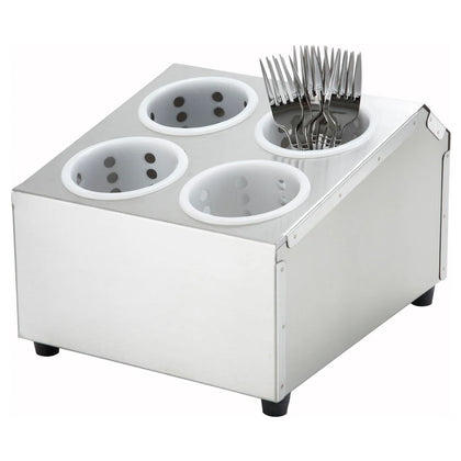 FC-4H/FC-6H, 4 & 6 Holes, 2 Tiers Stainless Steel Flatware Cylinder Holder