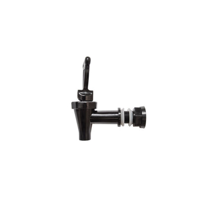Durable replacement faucet for beverage dispenser with drip-resistant spout, food-safe plastic, and easy one-handed lever operation for commercial use in buffets and drink stations.