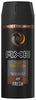AXE Body Spray Deodorant, Dark Temptation, 150ml can with bold black and brown design.