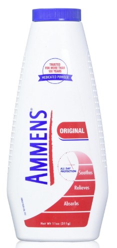 Ammens Body Powder, Talc-Free, Original, 11oz – gentle, moisture-absorbing body powder for smooth, fresh, and irritation-free skin.