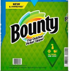 Bounty Select-A-Size Paper Towels, 12 rolls with 102 sheets per roll, strong and absorbent for everyday cleaning and kitchen use.