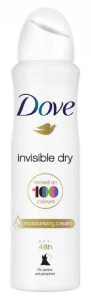 Dove Body Spray Antiperspirant Deodorant Invisible Dry 250 ml – 48h sweat & odor protection without white marks or yellow stains
