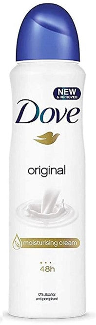 Dove Body Spray Deodorant Original 150 ml – 48h sweat and odor protection with moisturizing care