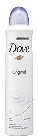 Dove Body Spray Antiperspirant Deodorant Original 250 ml – 48h sweat & odor protection with classic clean scent