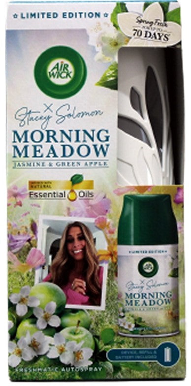 Air Wick Freshmatic Automatic Spray Device with 250ml Morning Meadow Refill, automatic air freshener for long-lasting floral freshness