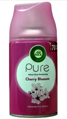 Air Wick Freshmatic Refill 250ml, Cherry Blossom Scent, automatic air freshener for long-lasting floral freshness