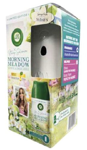 Air Wick Freshmatic Automatic Spray Device with 250ml Morning Meadow Refill, automatic air freshener for continuous freshness