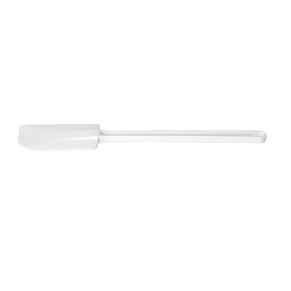 14-inch flat rubber blade scraper with flexible wide blade, ergonomic handle, nonstick-safe, and dishwasher safe; perfect for commercial kitchens and bakeries; packed 288 each per case.