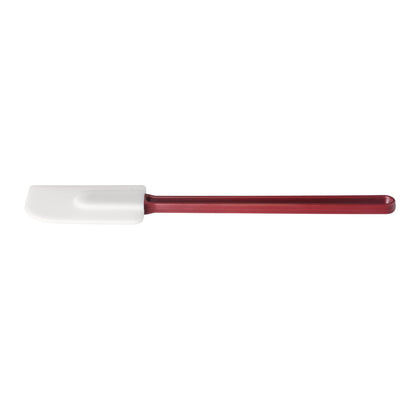 14-inch flat silicone blade scraper with wide flexible blade, ergonomic handle, heat-resistant, nonstick-safe, and dishwasher safe; packed 120 each per case for commercial kitchen use.