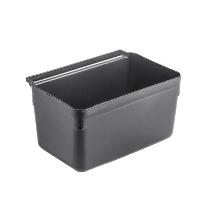 Durable black flatware bin with deep compartments, stackable design, and smooth interior walls, ideal for utensil organization in commercial kitchens, restaurants, or cafeterias.