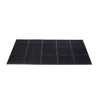 Floor Mat Rubber Straight Edge Black 5x3' with non-slip surface and anti-fatigue support. Durable rubber construction ideal for commercial kitchens or work areas. Packed 1 each per case.