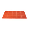 Floor Mat Rubber Straight Edge Red 5x3' with non-slip surface and anti-fatigue support. Durable design for kitchens or industrial areas. Packed 1 each per case for commercial safety and comfort.