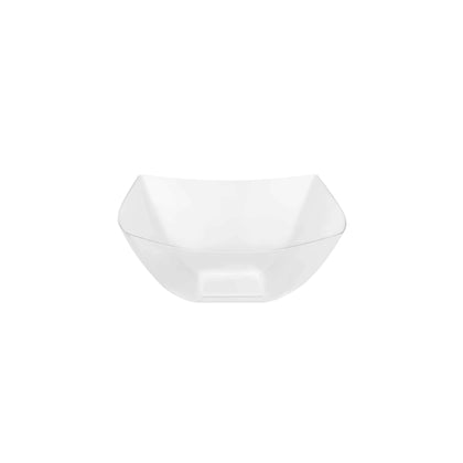 Fluted Square Clear Bowl – Elegant BPA-free plastic bowls in 10oz and 18oz sizes. Perfect for soups, salads, or desserts. Durable, reusable, and disposable. Great for parties and events.